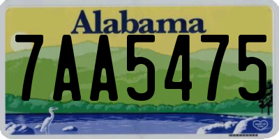 AL license plate 7AA5475
