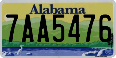 AL license plate 7AA5476