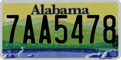 AL license plate 7AA5478