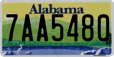 AL license plate 7AA5480