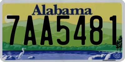 AL license plate 7AA5481