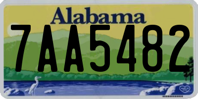AL license plate 7AA5482