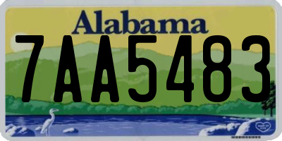 AL license plate 7AA5483