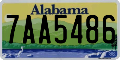 AL license plate 7AA5486