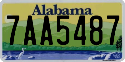 AL license plate 7AA5487