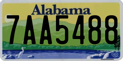 AL license plate 7AA5488