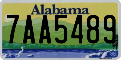AL license plate 7AA5489
