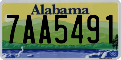AL license plate 7AA5491