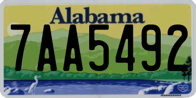 AL license plate 7AA5492