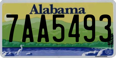 AL license plate 7AA5493