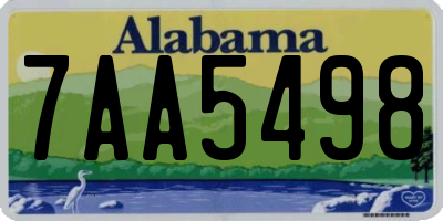 AL license plate 7AA5498