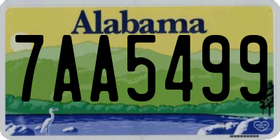 AL license plate 7AA5499