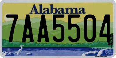 AL license plate 7AA5504
