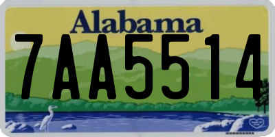 AL license plate 7AA5514
