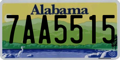 AL license plate 7AA5515