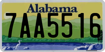 AL license plate 7AA5516