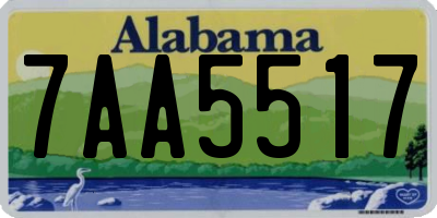 AL license plate 7AA5517