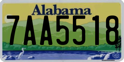 AL license plate 7AA5518