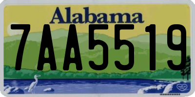 AL license plate 7AA5519