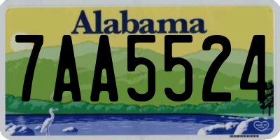 AL license plate 7AA5524