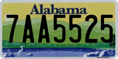 AL license plate 7AA5525
