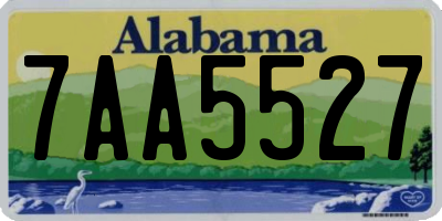 AL license plate 7AA5527