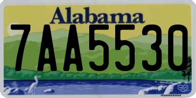 AL license plate 7AA5530