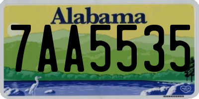 AL license plate 7AA5535