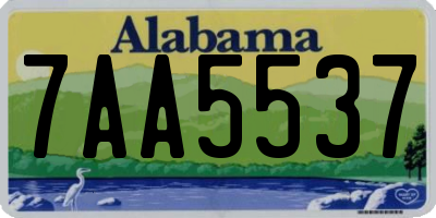 AL license plate 7AA5537