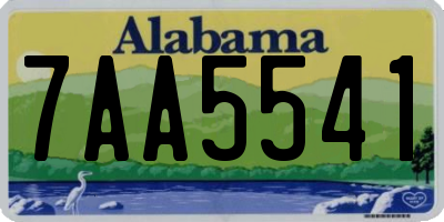 AL license plate 7AA5541