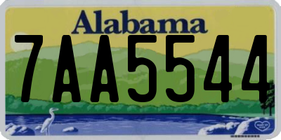 AL license plate 7AA5544