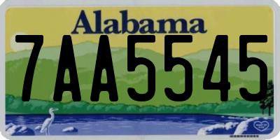 AL license plate 7AA5545