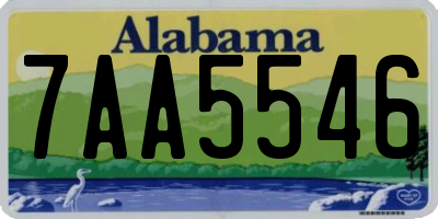 AL license plate 7AA5546