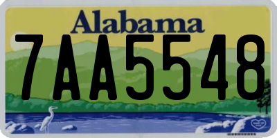 AL license plate 7AA5548