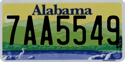AL license plate 7AA5549