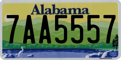 AL license plate 7AA5557