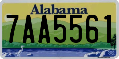 AL license plate 7AA5561