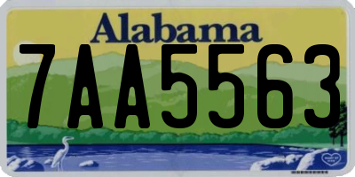 AL license plate 7AA5563