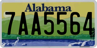 AL license plate 7AA5564