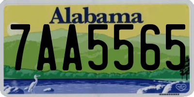 AL license plate 7AA5565