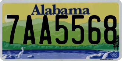 AL license plate 7AA5568