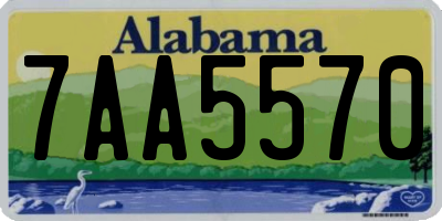 AL license plate 7AA5570