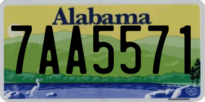 AL license plate 7AA5571