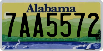 AL license plate 7AA5572