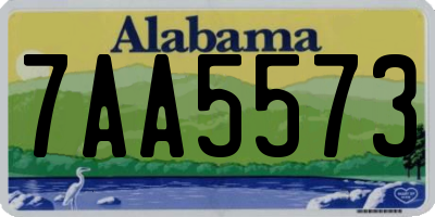AL license plate 7AA5573
