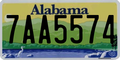 AL license plate 7AA5574