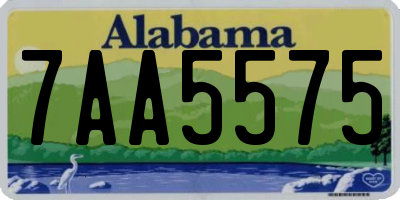 AL license plate 7AA5575