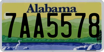 AL license plate 7AA5578