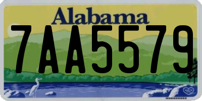 AL license plate 7AA5579