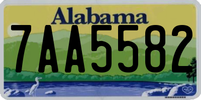 AL license plate 7AA5582